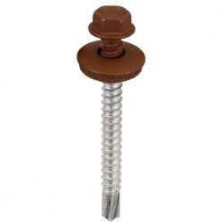 ACORN #12 x 2 in. Hex Head Brown Metal to Metal Screws (Bag of 250)