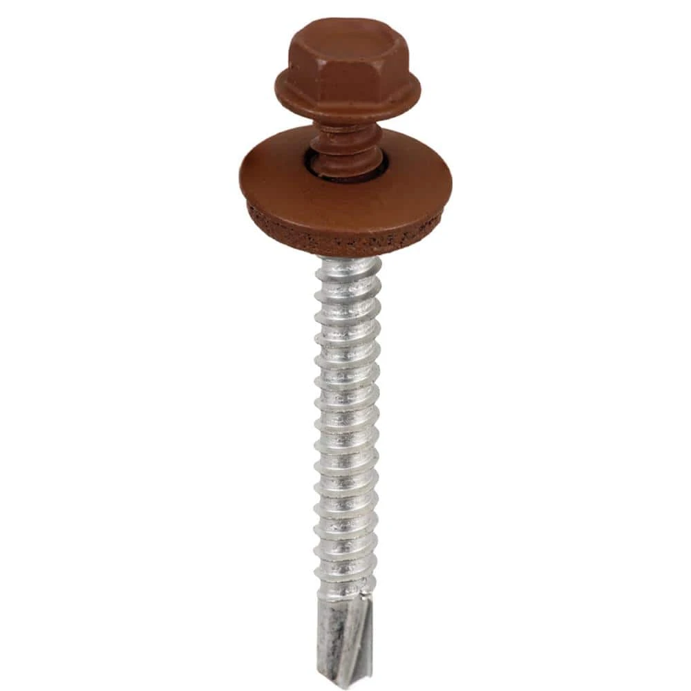 ACORN #12 x 2 in. Hex Head Brown Metal to Metal Screws (Bag of 250) 3 ACORN #12 x 2 in. Hex Head Brown Metal to Metal Screws (Bag of 250)