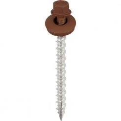 ACORN #12 x 2.5 in. Hex Head Brown Metal-Wood Screw (Bag of 250)