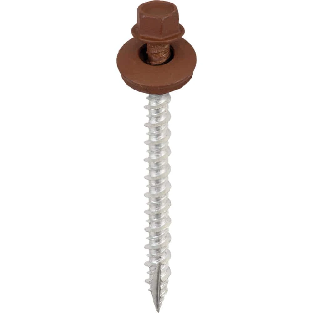 ACORN #12 x 2.5 in. Hex Head Brown Metal-Wood Screw (Bag of 250) 3 ACORN #12 x 2.5 in. Hex Head Brown Metal-Wood Screw (Bag of 250)