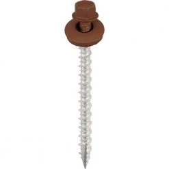 ACORN #12 x 3 in. Hex Head Brown Metal-Wood Screw (Bag of 250)
