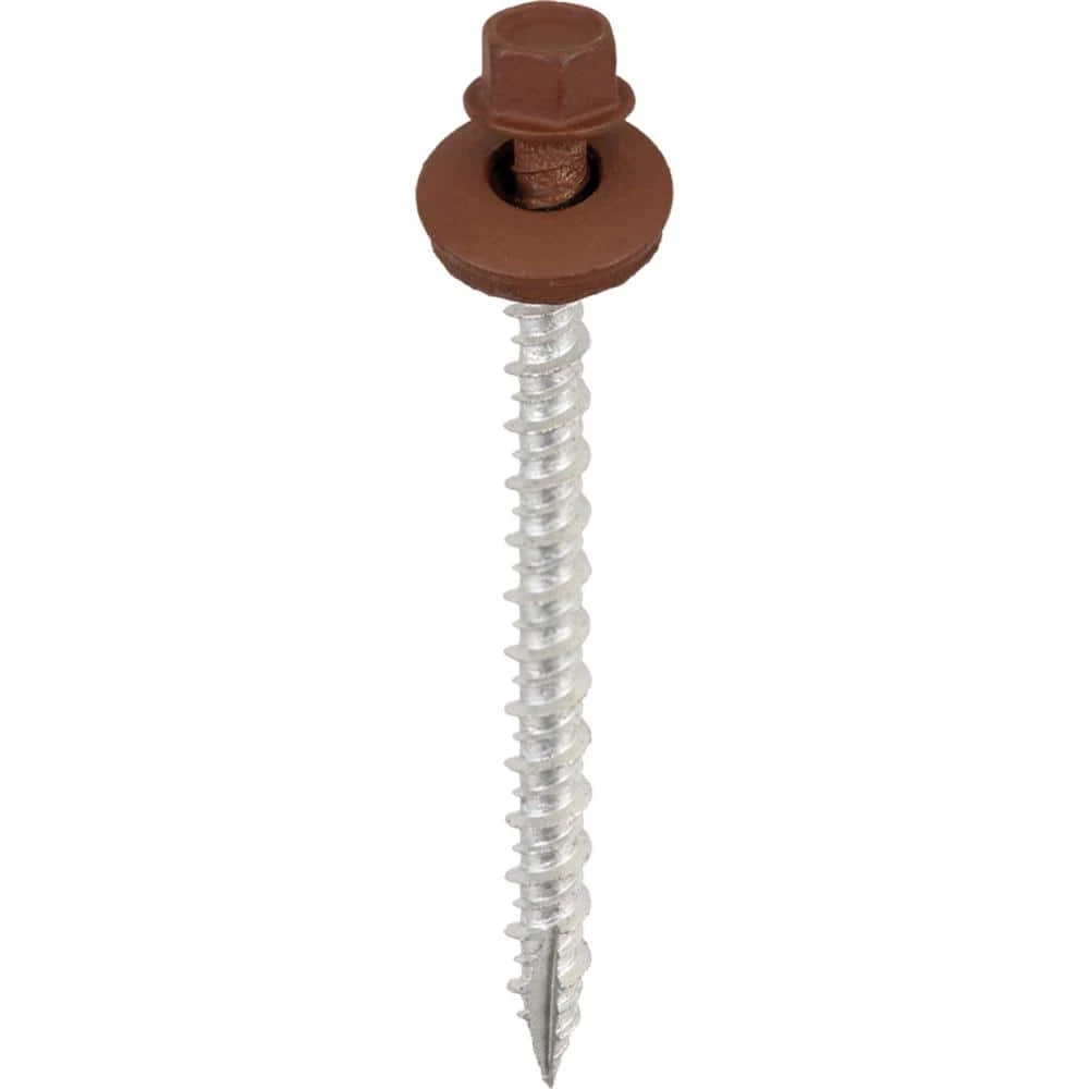 ACORN #12 x 3 in. Hex Head Brown Metal-Wood Screw (Bag of 250) 3 ACORN #12 x 3 in. Hex Head Brown Metal-Wood Screw (Bag of 250)
