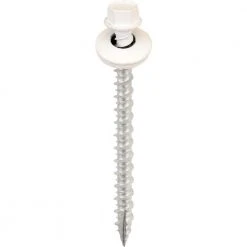 ACORN #12 x 3 in. Hex Head White Metal-Wood Screw (Bag of 250)