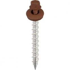 ACORN #14 x 2.5 in. Hex Head Brown Metal-Wood Screw (Bag of 250)