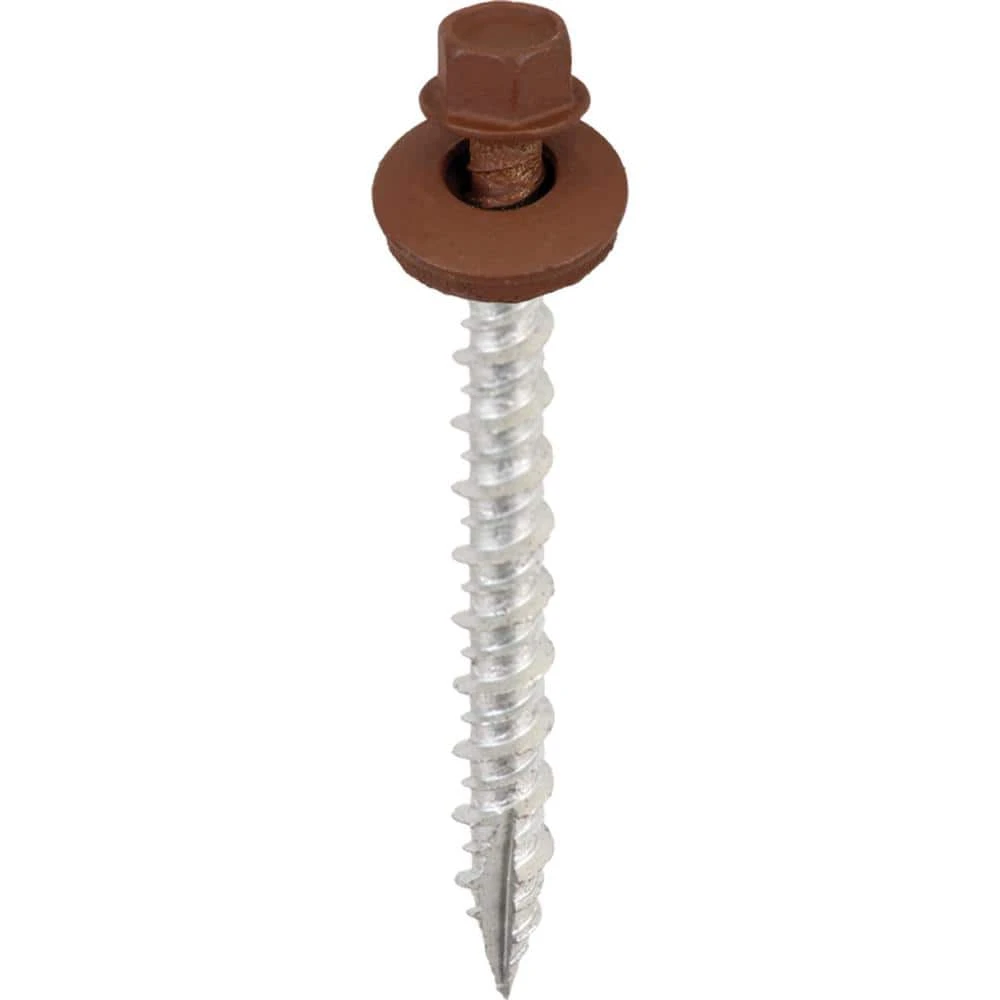 ACORN #14 x 2.5 in. Hex Head Brown Metal-Wood Screw (Bag of 250) 3 ACORN #14 x 2.5 in. Hex Head Brown Metal-Wood Screw (Bag of 250)