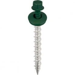 ACORN #14 x 2.5 in. Hex Head Forest Green Metal-Wood Screw (Bag of 250)
