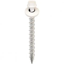 ACORN #14 x 3 in. Hex Head White Metal-Wood Screw (Bag of 250)