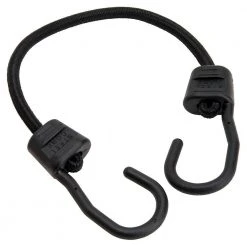 Keeper 18 in. Black Ultra Bungee Cord with Coated Hooks