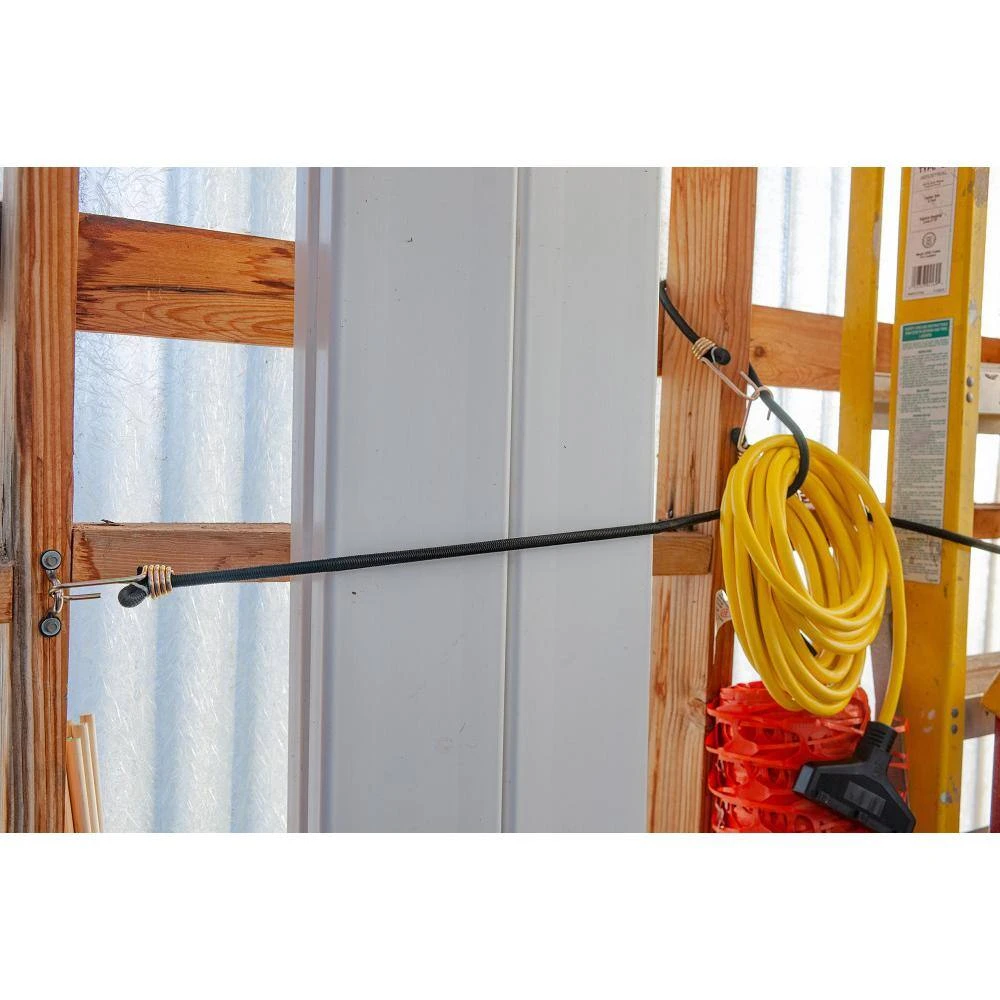 Keeper 32 in. Black Bungee Cord with Dichromate Hooks 7 Keeper 32 in. Black Bungee Cord with Dichromate Hooks - Image 5