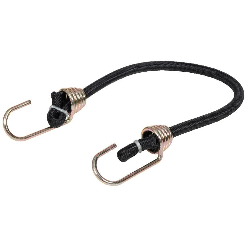 Keeper 18 in. Black Heavy Duty Bungee Cord with Dichromate Hooks 4 Keeper 18 in. Black Heavy Duty Bungee Cord with Dichromate Hooks - Image 2