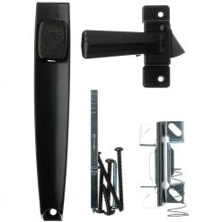 Wright Products 1-3/4 in. Black Push-Button Latch