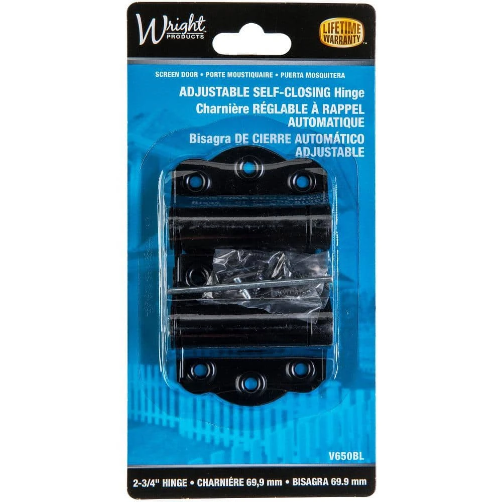 Wright Products 2-3/4 in. Black Adjustable Self-Closing Hinge 6 Wright Products 2-3/4 in. Black Adjustable Self-Closing Hinge - Image 4