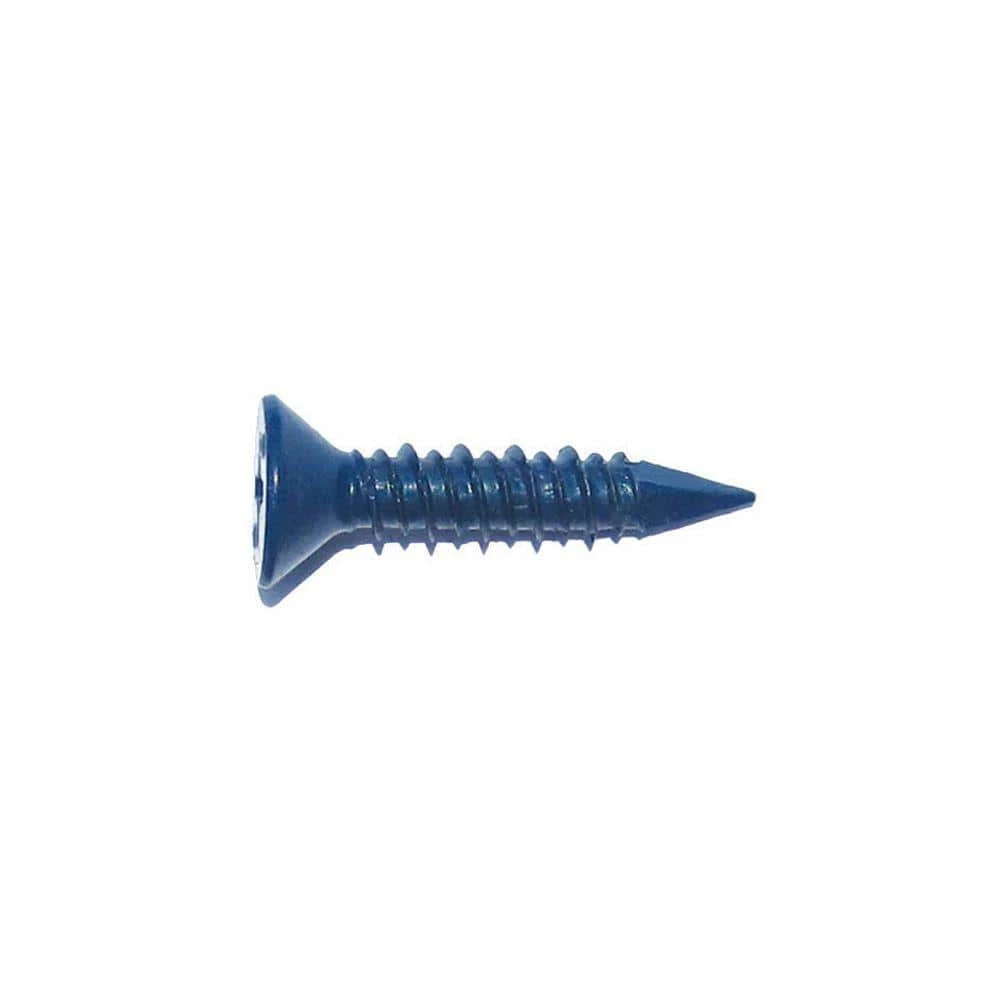 Blue-Tap 1/4 in. x 1-1/4 in. Flat-Head Concrete Screw (50-Pack) 3 Blue-Tap 1/4 in. x 1-1/4 in. Flat-Head Concrete Screw (50-Pack)