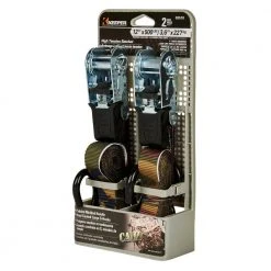 Keeper 1 in. x 12 ft. 500 lbs. Camo Ratchet Tie Down Strap (2 Pack) 13 Keeper 1 in. x 12 ft. 500 lbs. Camo Ratchet Tie Down Strap (2 Pack) -Cheap The Cabinet Supply Store browns tans keeper ratchet straps 03518 44 1000