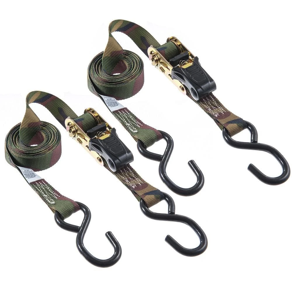 Keeper 1 in. x 12 ft. 500 lbs. Camo Ratchet Tie Down Strap (2 Pack) 3 Keeper 1 in. x 12 ft. 500 lbs. Camo Ratchet Tie Down Strap (2 Pack)