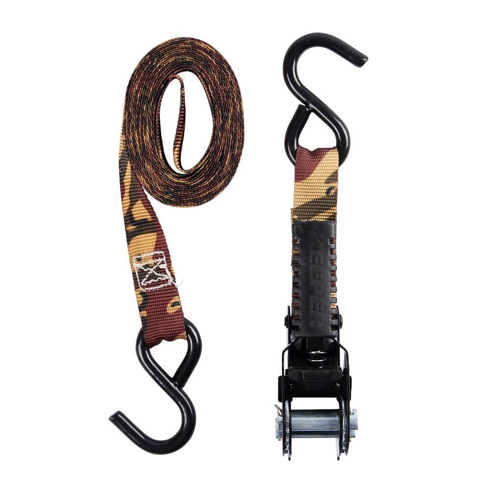 Keeper 1 in. x 12 ft. 500 lbs. Camo Pistol Grip Ratchet Tie Down Strap (2 Pack) 5 Keeper 1 in. x 12 ft. 500 lbs. Camo Pistol Grip Ratchet Tie Down Strap (2 Pack) - Image 3