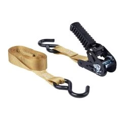 Keeper 1 in. x 12 ft. 500 lbs. Pistol Grip Khaki Webbing Ratchet Tie Down Strap -Cheap The Cabinet Supply Store browns tans keeper ratchet straps 85402 1f 1000