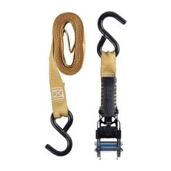Keeper 1 in. x 12 ft. 500 lbs. Pistol Grip Khaki Webbing Ratchet Tie Down Strap -Cheap The Cabinet Supply Store browns tans keeper ratchet straps 85402 c3 1000