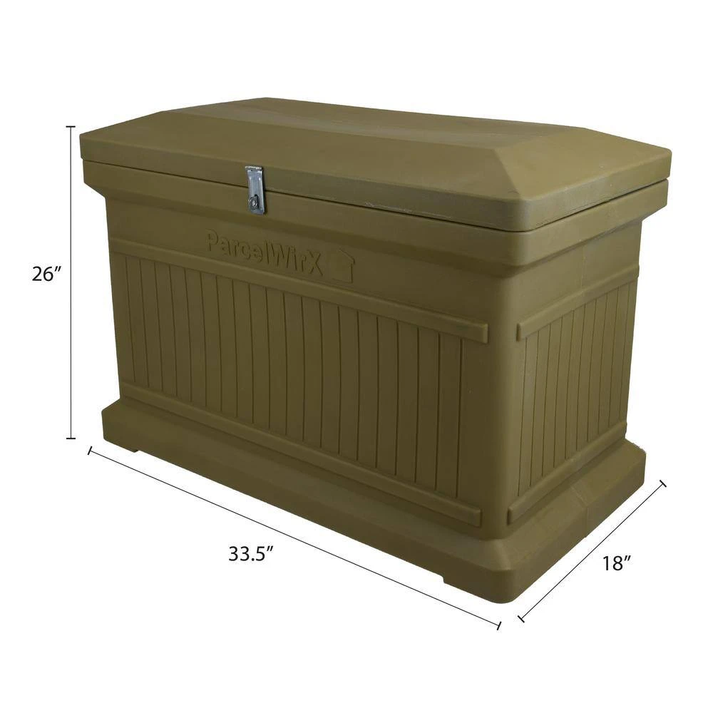 RTS Home Accents ParcelWirx Oak Horizontal Lockable Package Delivery Box 8 RTS Home Accents ParcelWirx Oak Horizontal Lockable Package Delivery Box - Image 6