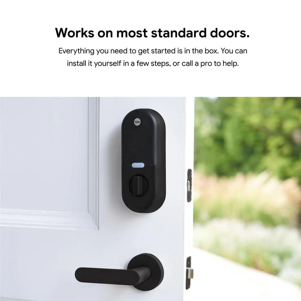 Google Nest x Yale Lock - Tamper-Proof Smart Deadbolt Lock with Nest Connect - Black Suede 7 Google Nest x Yale Lock - Tamper-Proof Smart Deadbolt Lock with Nest Connect - Black Suede - Image 5