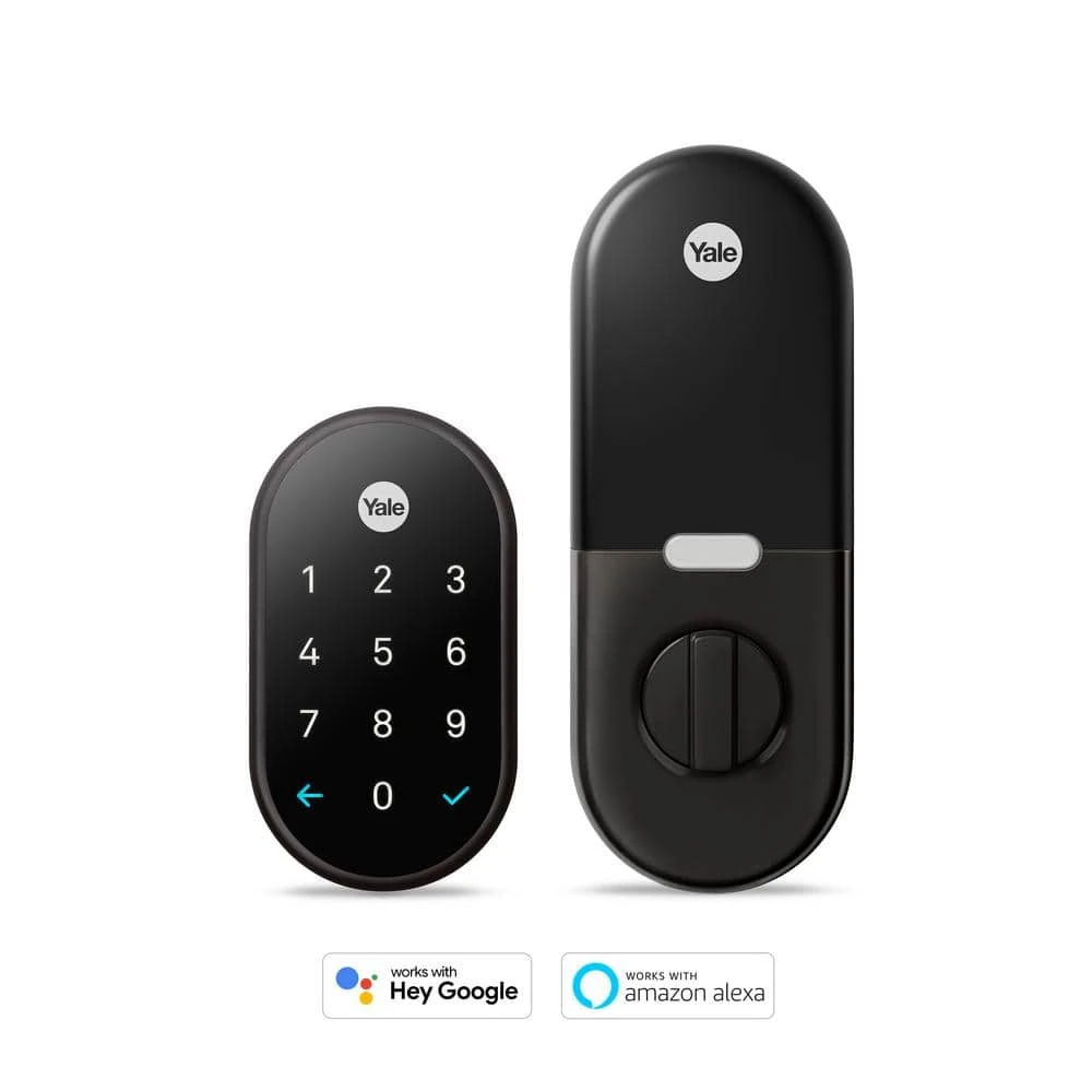 Google Nest x Yale Lock - Tamper-Proof Smart Deadbolt Lock with Nest Connect - Black Suede 4 Google Nest x Yale Lock - Tamper-Proof Smart Deadbolt Lock with Nest Connect - Black Suede - Image 2