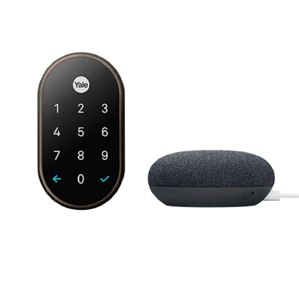 Google Nest x Yale Smart Lock Oil Rubbed Bronze + Nest Mini (2nd Gen) Smart Speaker Charcoal 3 Google Nest x Yale Smart Lock Oil Rubbed Bronze + Nest Mini (2nd Gen) Smart Speaker Charcoal
