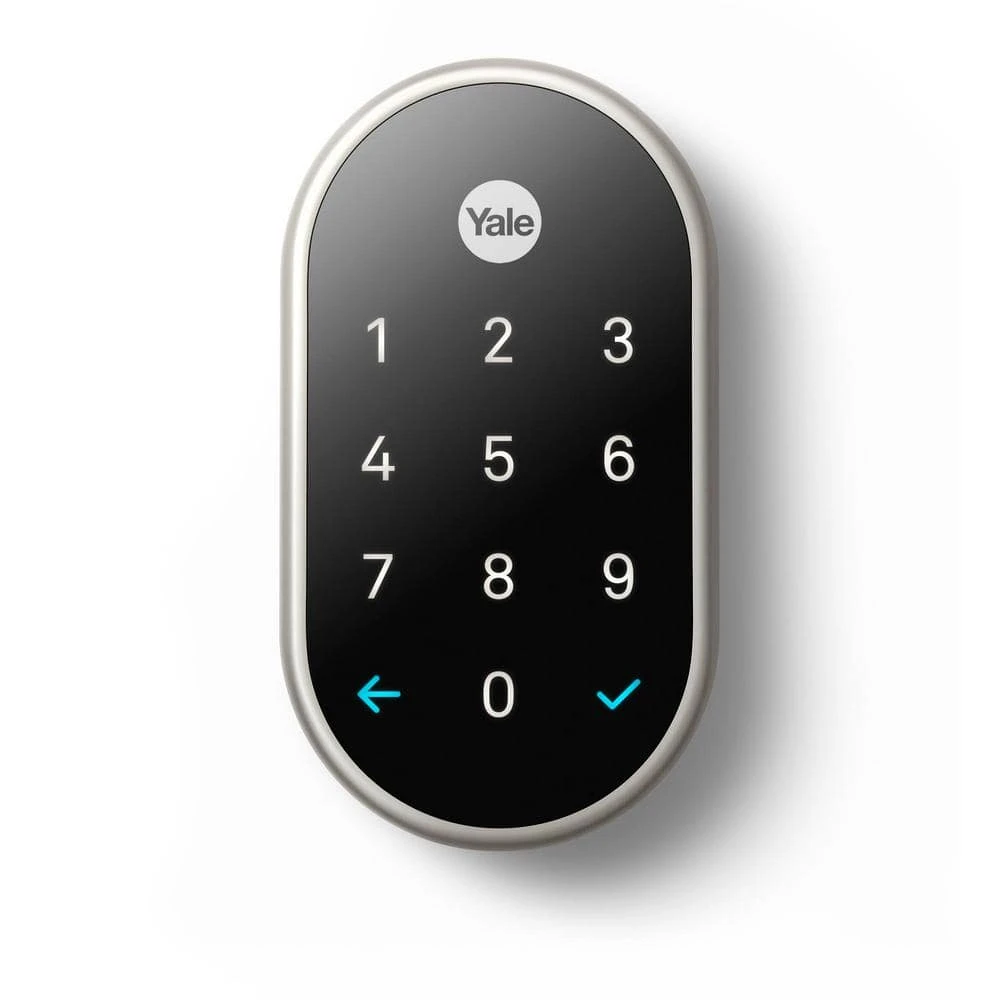 Google Nest x Yale Smart Lock Satin Nickel + Nest Mini (2nd Gen) Smart Speaker Chalk 4 Google Nest x Yale Smart Lock Satin Nickel + Nest Mini (2nd Gen) Smart Speaker Chalk - Image 2