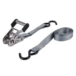 Keeper 1 in. x 12 ft. 500 lbs. Stainless Steel Ratchet Tie Down Strap (2 Pack) -Cheap The Cabinet Supply Store grays keeper ratchet straps 85410 4f 1000