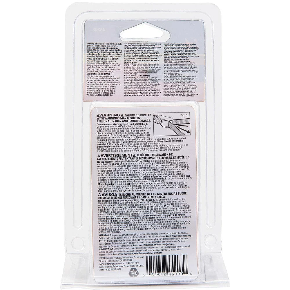 Keeper 10 ft. x 1 in. Lashing Strap 6 Keeper 10 ft. x 1 in. Lashing Strap - Image 4