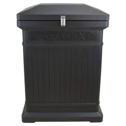 RTS Home Accents ParcelWirx Graphite Vertical Lockable Package Delivery Box