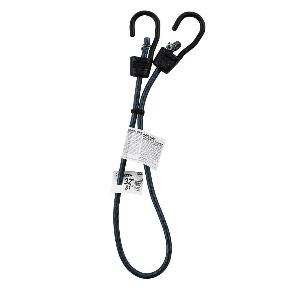 Keeper 32 in. Gray Ultra Bungee Cord with Hooks 4 Keeper 32 in. Gray Ultra Bungee Cord with Hooks - Image 2