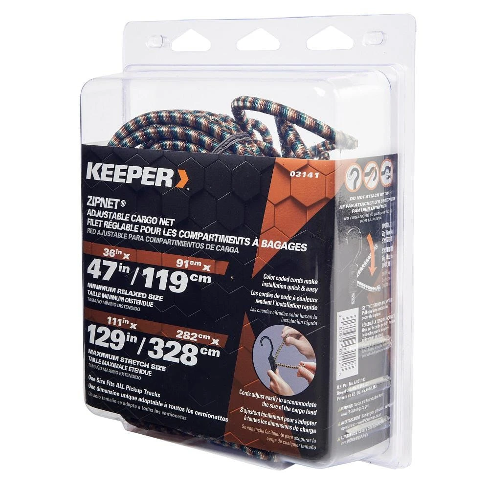 Keeper ZipNet Camo Adjustable Cargo Net 4 Keeper ZipNet Camo Adjustable Cargo Net - Image 4