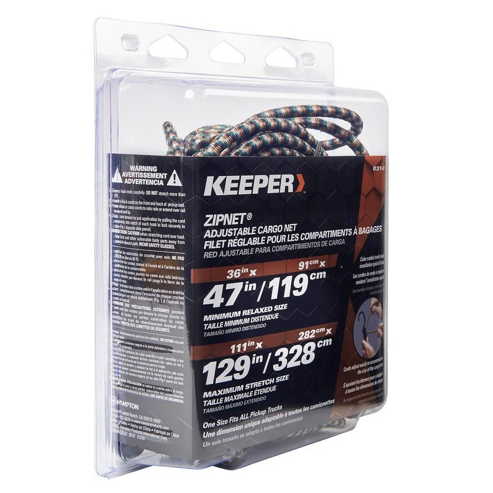 Keeper ZipNet Camo Adjustable Cargo Net 5 Keeper ZipNet Camo Adjustable Cargo Net - Image 5