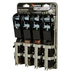 Keeper 1 in. x 8 ft. 400 lbs Camo Ratchet Tie Down (4 Pack) -Cheap The Cabinet Supply Store greens keeper ratchet straps 03508 v 44 1000