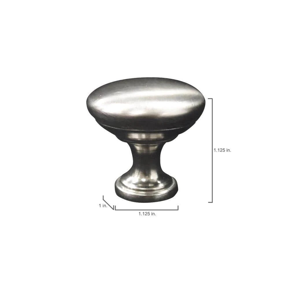 Hampton Bay Designer Series 1.125x1.125x1 in. Standard Knob in Brushed Nickel 4 Hampton Bay Designer Series 1.125x1.125x1 in. Standard Knob in Brushed Nickel - Image 2