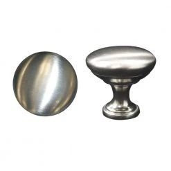 Hampton Bay Designer Series 1.125x1.125x1 in. Standard Knob in Brushed Nickel