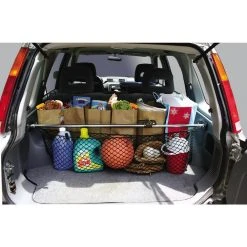 Keeper 40 in. to 70 in. Adjustable Ratcheting Cargo Bar with Storage Net 13 Keeper 40 in. to 70 in. Adjustable Ratcheting Cargo Bar with Storage Net -Cheap The Cabinet Supply Store metallics keeper tie down hardware accessories 05060 44 1000