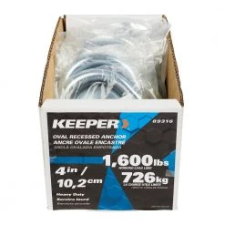Keeper 4 in. Oval Plate Recessed Anchor -Cheap The Cabinet Supply Store metallics keeper tie down hardware accessories 89316 44 1000