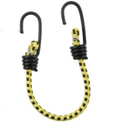 Keeper 13 in. Yellow Bungee Cord with Coated Hooks