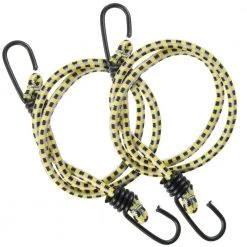 Keeper 36 in Multi-Color Bungee Cord with Coated Hooks (2 Pack)
