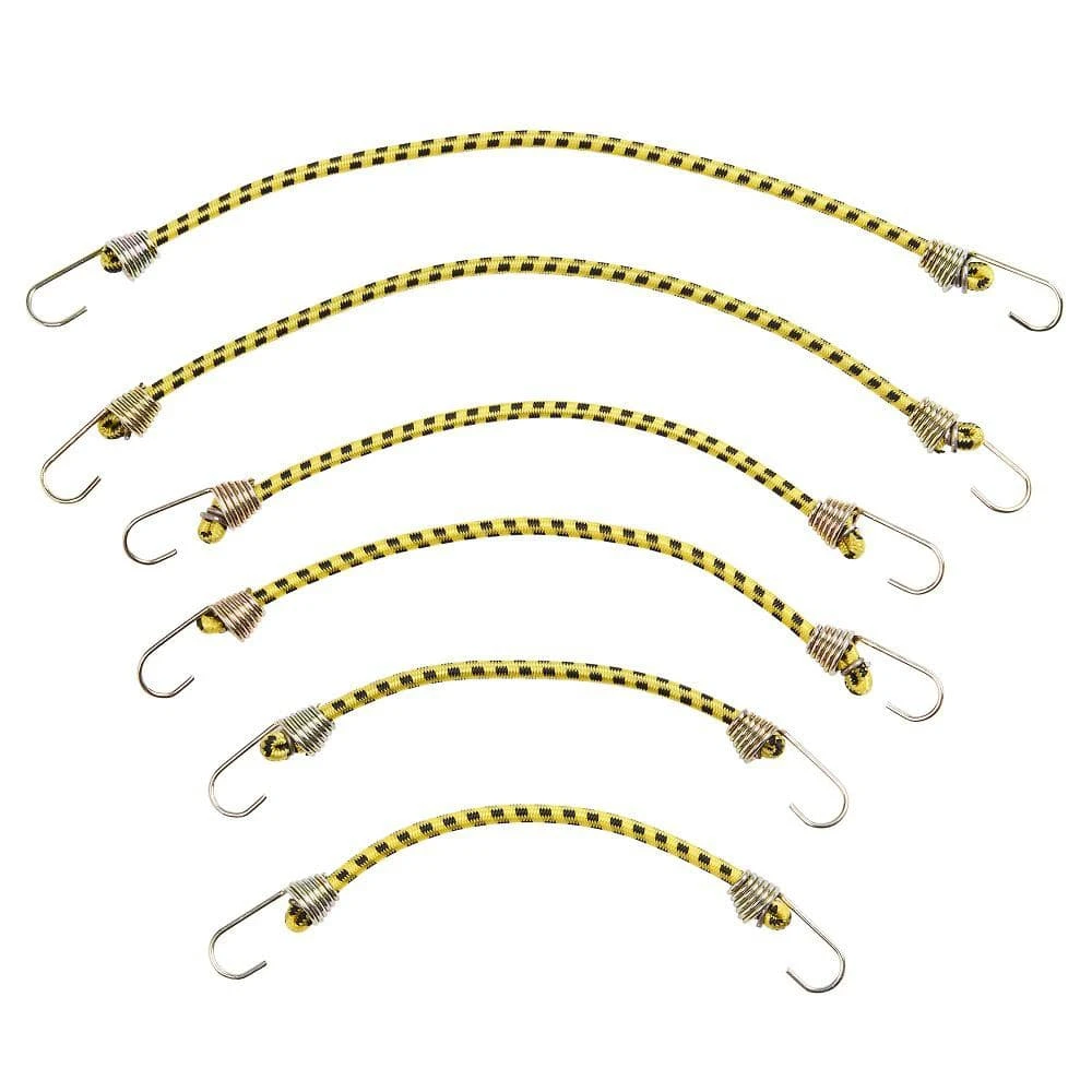 Keeper Assorted Size Yellow Bungee Cords with Hooks (6 Pack) 3 Keeper Assorted Size Yellow Bungee Cords with Hooks (6 Pack)
