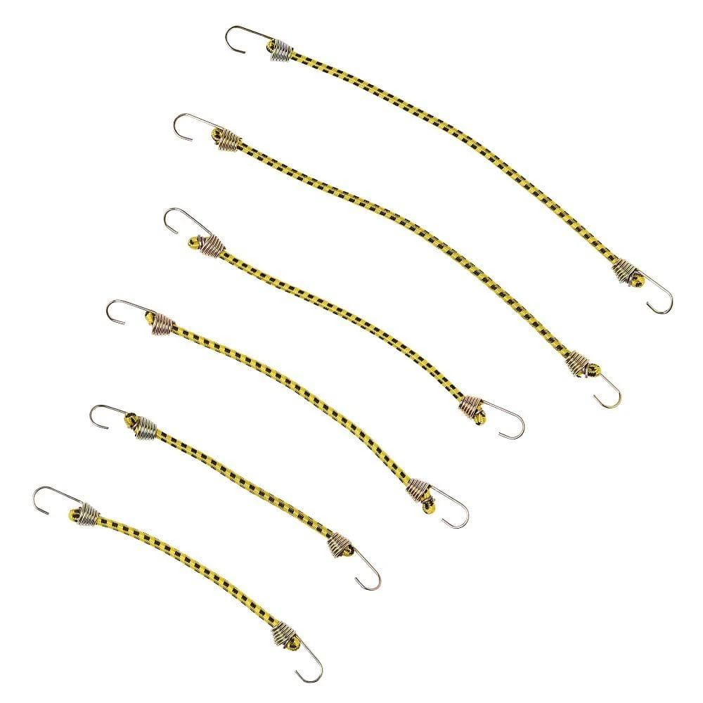 Keeper Assorted Size Yellow Bungee Cords with Hooks (6 Pack) 4 Keeper Assorted Size Yellow Bungee Cords with Hooks (6 Pack) - Image 2