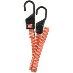 Keeper Adjustable 10 in. to 54 in. Orange/White Bunge Cord with Hooks