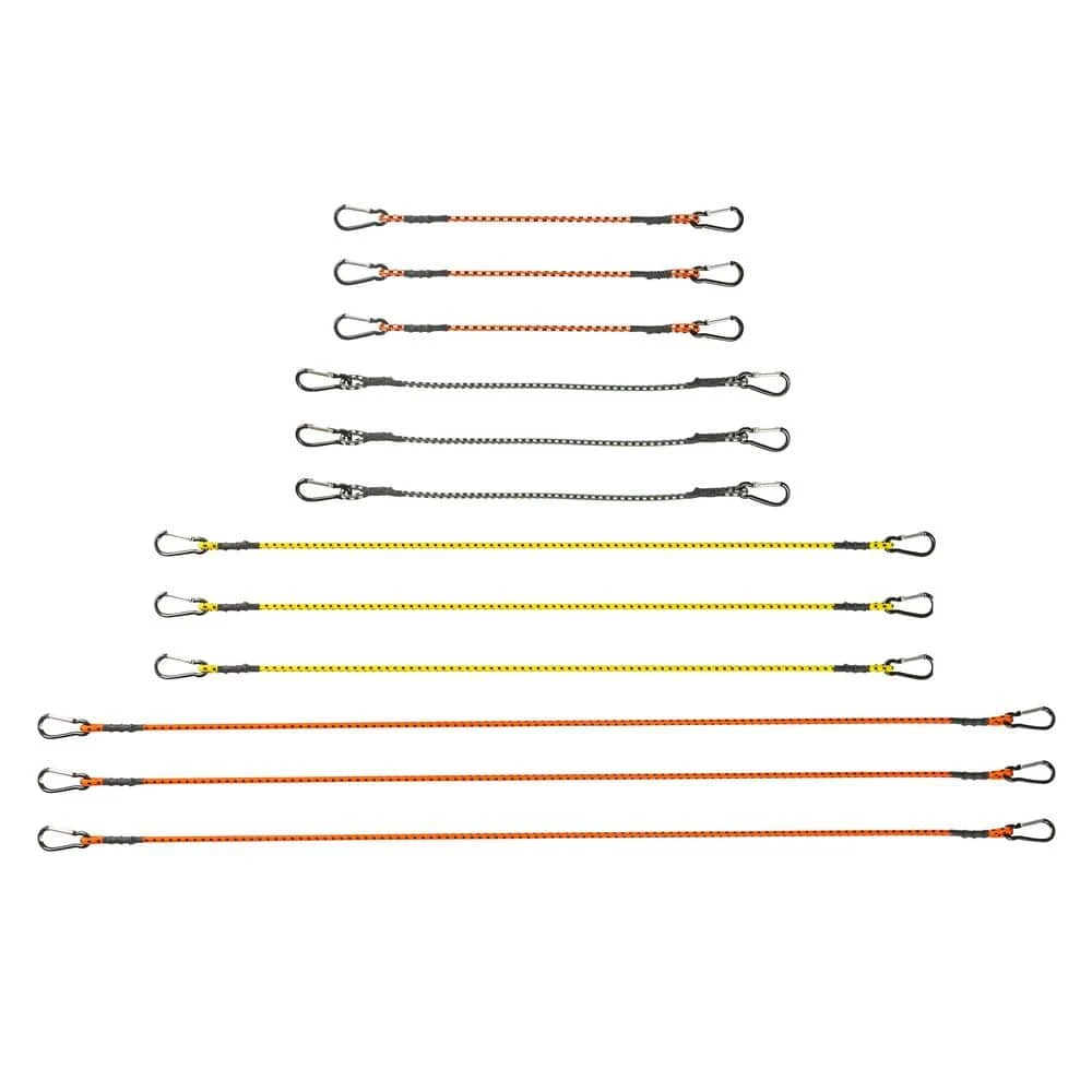 Keeper Assorted Sized Multi-Color Mini Bungee Cords with Carabiners (12 Pack) 5 Keeper Assorted Sized Multi-Color Mini Bungee Cords with Carabiners (12 Pack) - Image 3
