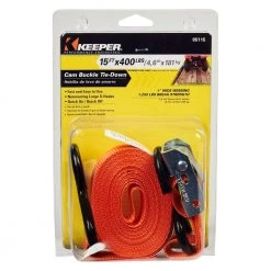 Keeper 1 in. x 15 ft. x 400 lbs. Cam Buckle Tie Down -Cheap The Cabinet Supply Store oranges peaches keeper cam buckle lashing straps 05115 1f 1000