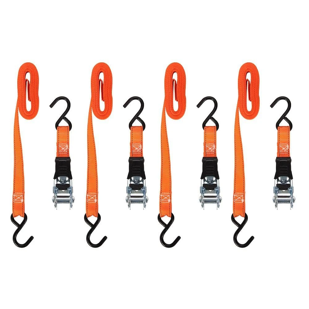 Keeper 1 in. x 14 ft. 400 lbs. High Tension Ratchet Tie Down strap (4 Pack) 3 Keeper 1 in. x 14 ft. 400 lbs. High Tension Ratchet Tie Down strap (4 Pack)