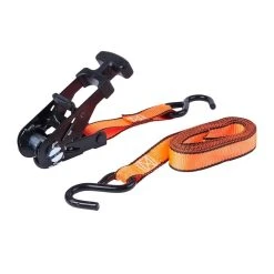 Keeper 1 in. x 12 ft. 500 lbs. HI-VIZ Ratchet Tie Down Strap -Cheap The Cabinet Supply Store oranges peaches keeper ratchet straps 85404 4f 1000