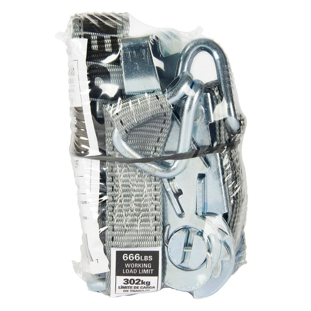 Keeper 1 in. x 15 ft. 666 lbs. Double J-Hook Ratchet Tie Down Strap (8 pack) 7 Keeper 1 in. x 15 ft. 666 lbs. Double J-Hook Ratchet Tie Down Strap (8 pack) - Image 5