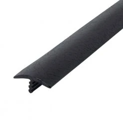 Outwater 7/8 in. Black Leatherette Polyethylene Center Barb Hobbyist Pack Bumper Tee Moulding Edging 25 foot long Coil