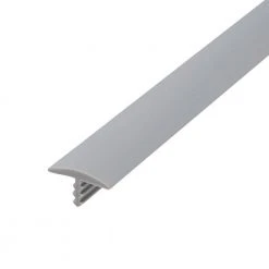 Outwater 5/8 in. Dove Gray Polyethylene Center Barb Hobbyist Pack Bumper Tee Moulding Edging 25 foot long Coil